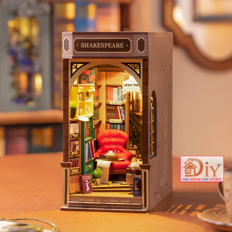 Book nook tự lắp ráp bằng gỗ 3D Robotime Rolife Book StoreTGB07 - Quà tặng sinh nhật giáng sinh