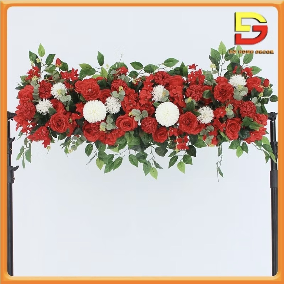 Lẵng Hoa Treo Tường Dài 50cm Hoa Giả Decor Trang Trí Đám Cưới Sự Kiện DG-678