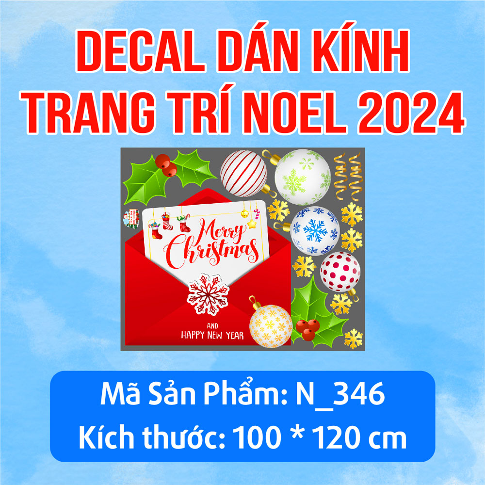 DECAL TRANG TRÍ NOEL 2024 CHO TRUNG TÂM THƯƠNG MẠI