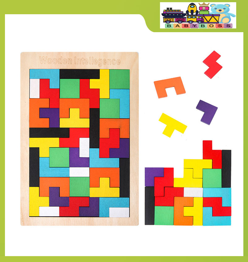 Đồ chơi xếp hình gỗ thông minh Russian Block cho bé – Tetris lắp ghép phát triển tư duy