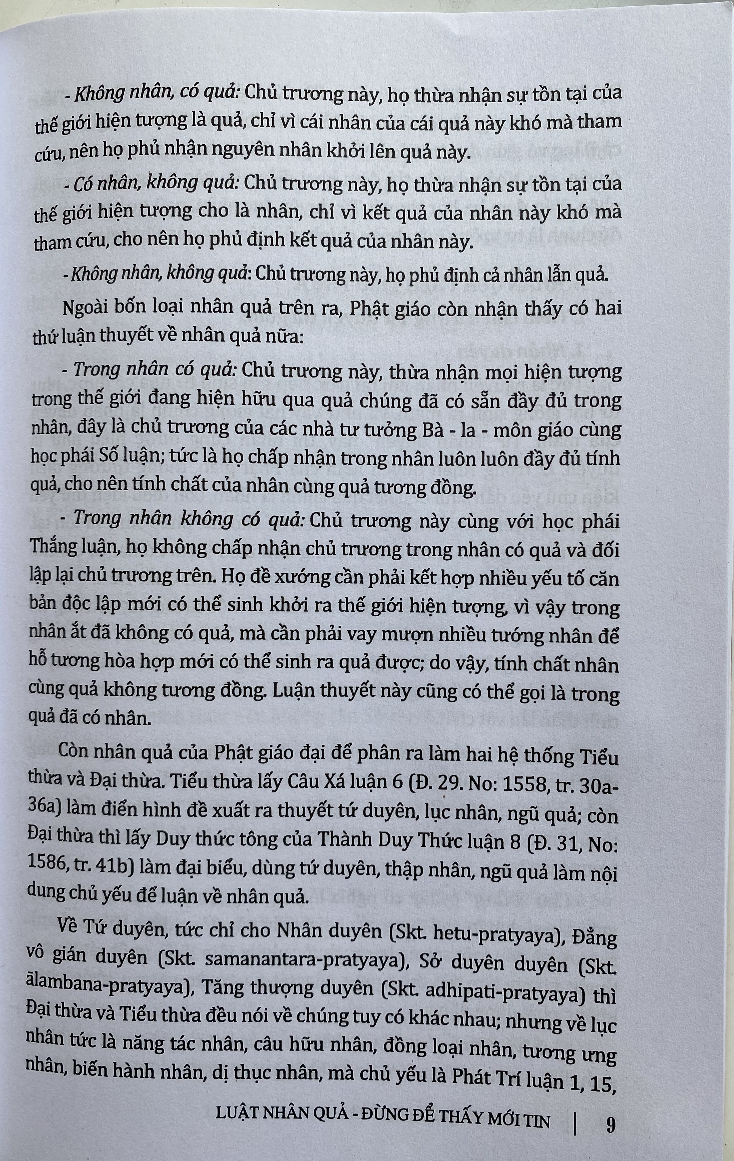 Luật Nhân Quả -Đừng để thấy mới tin