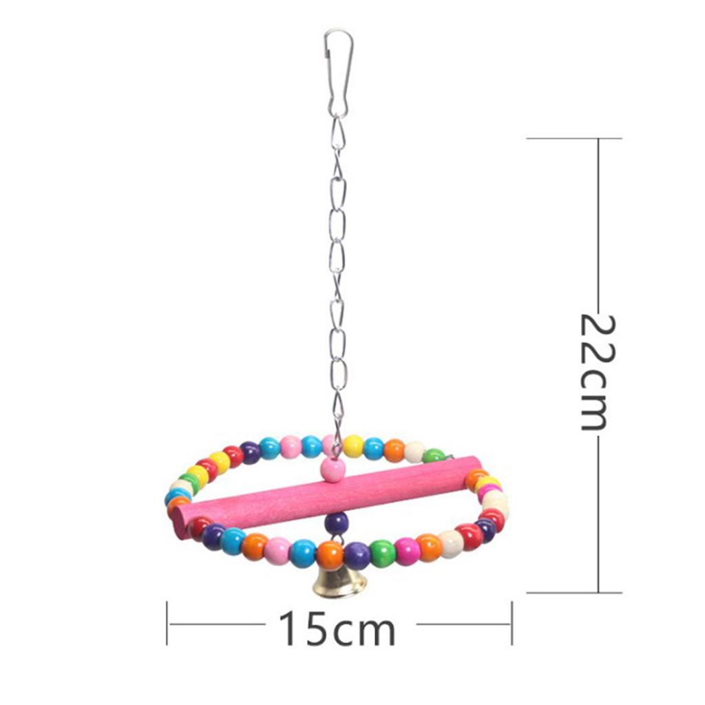 Parrot Swing Chewing Toys for Perches Hanging Cage Toys for Cockatiels Finches