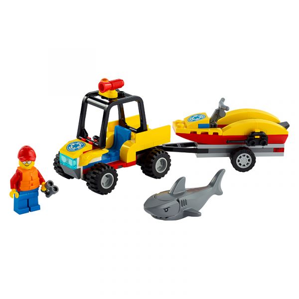 Đồ chơi xếp hình lắp ráp LEGO CITY Xe Và Cano Cứu Hộ Biển ATV 60286