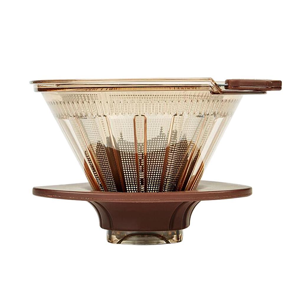 Kitchen Pour Over Cone Dripper Reusable Coffee Filter Cone with Cup Stand