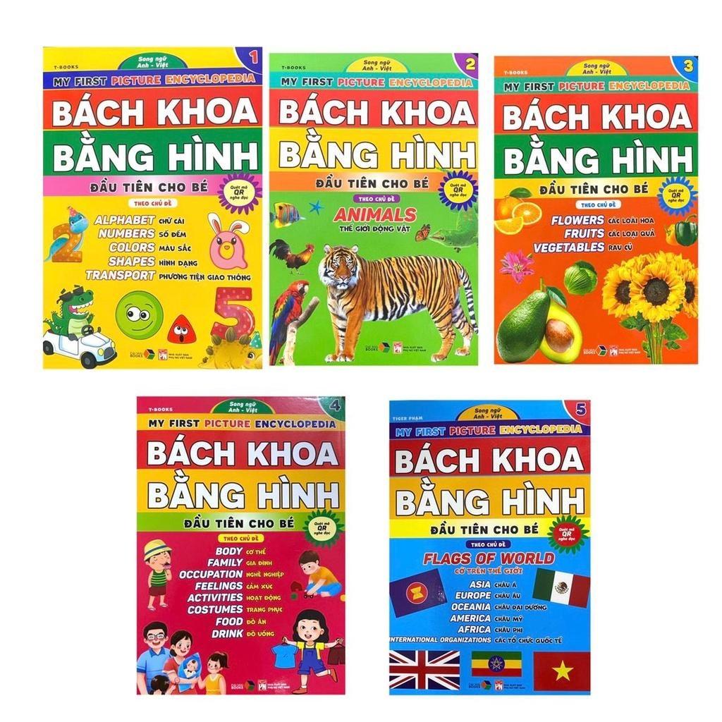 Bách khoa bằng hình đầu tiên cho bé theo chủ đề bộ 5 cuốn - song ngữ Anh Việt