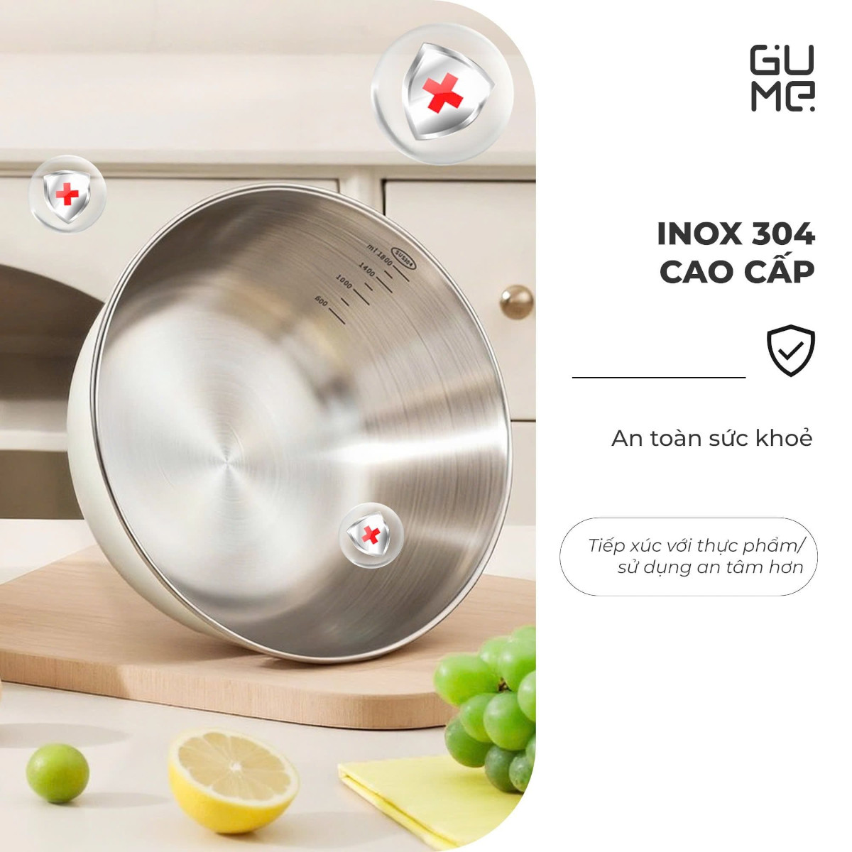 Bộ rổ chậu Inox 304 Hàn Quốc GM-DR0025 size 25cm