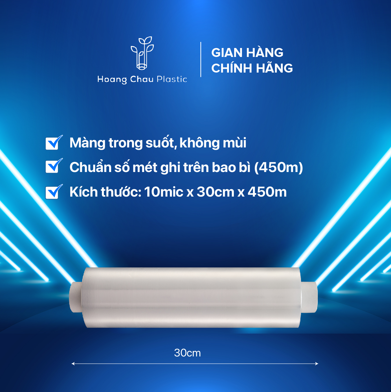 Hộp Màng Bọc Thực Phẩm PE Kháng Khuẩn 38cmX450m SATIS Phủ Nano Bạc An Toàn Cho Sức Khỏe Dùng Được Cho Lò Vi Sóng