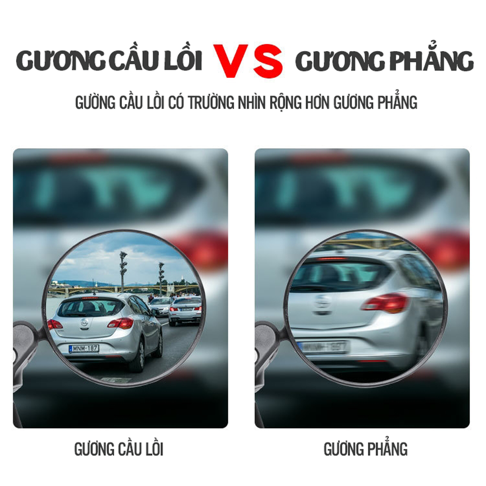 Gương Kính Chiếu Hậu Xe Đạp GXD-ML03 cho xe đạp có lỗ tay cầm phi 18-22mm xoay 360 Độ giúp quan sát phía sau xe đạp  (Mặt Gương Cầu Lồi) - Mai Lee