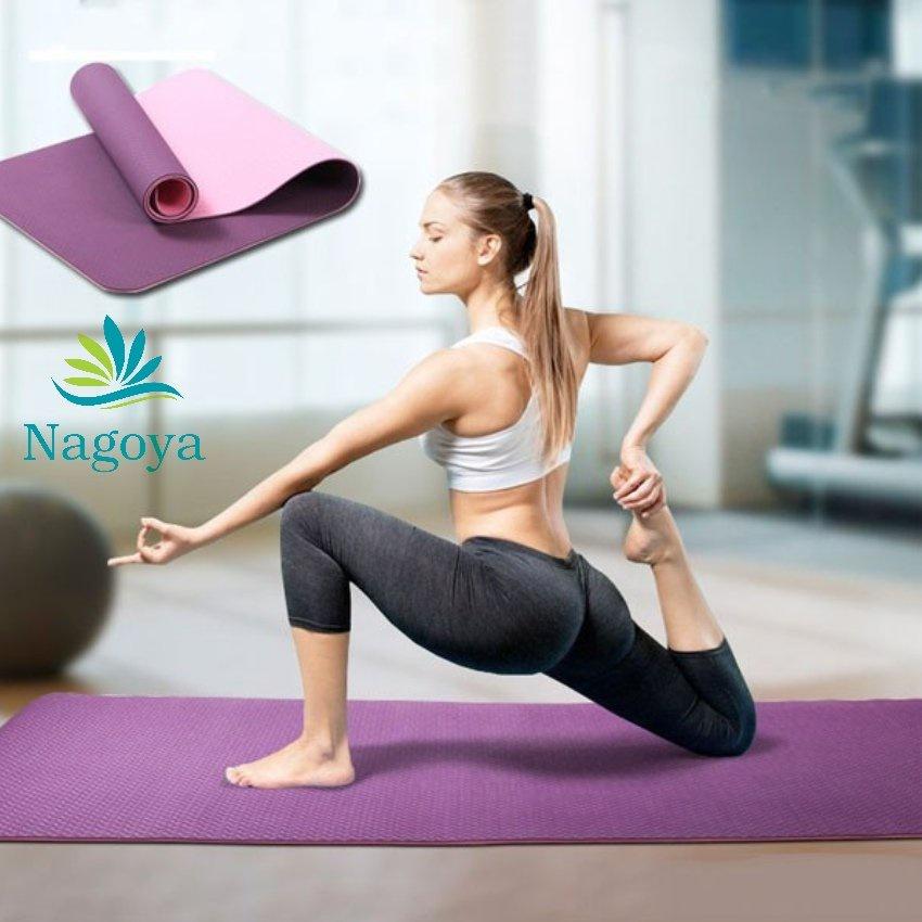 Thảm Tập Yoga TPE 2 Lớp 6mm, Thảm Tập Gym, Thảm Tập Yoga Không Thấm Nước, nhiều màu.