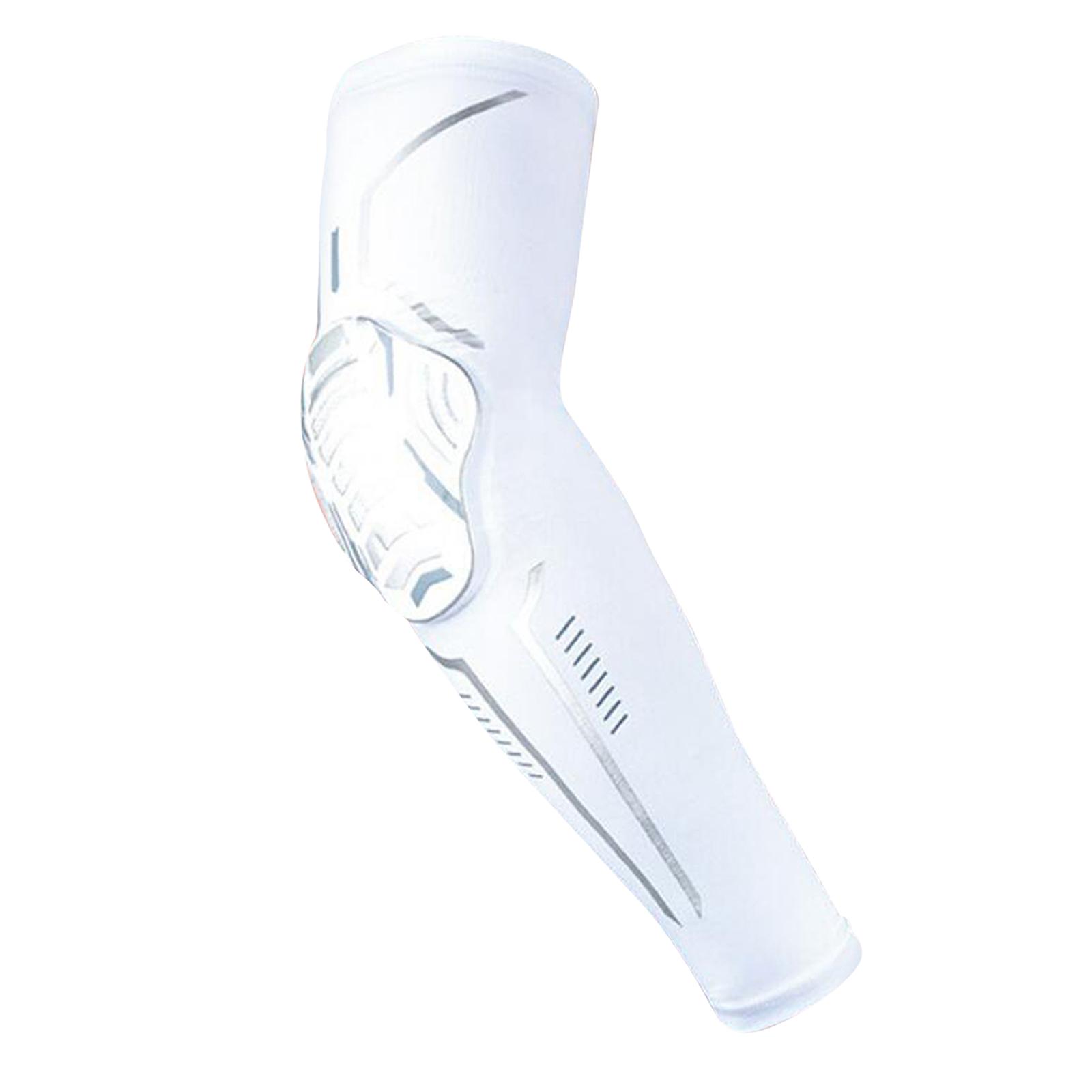 2xSkating Cycling Bike Adult Safety Guards Elbow Knee Pads Basketball Elbow White L