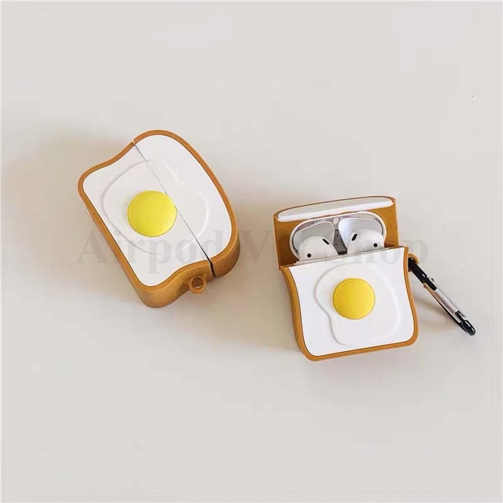 Bao Case Ốp dành cho Airpods 1/2, Airpods Pro trứng rán cute cao cấp