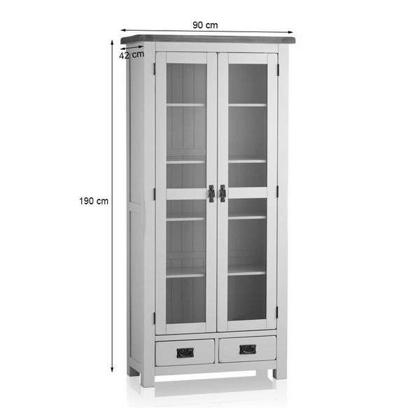 Tủ trưng bày 2 cánh kính Kemble gỗ sồi