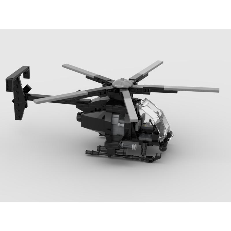 Đồ chơi lắp ráp Moc Army Máy bay trực thăng AH6 Little Bird