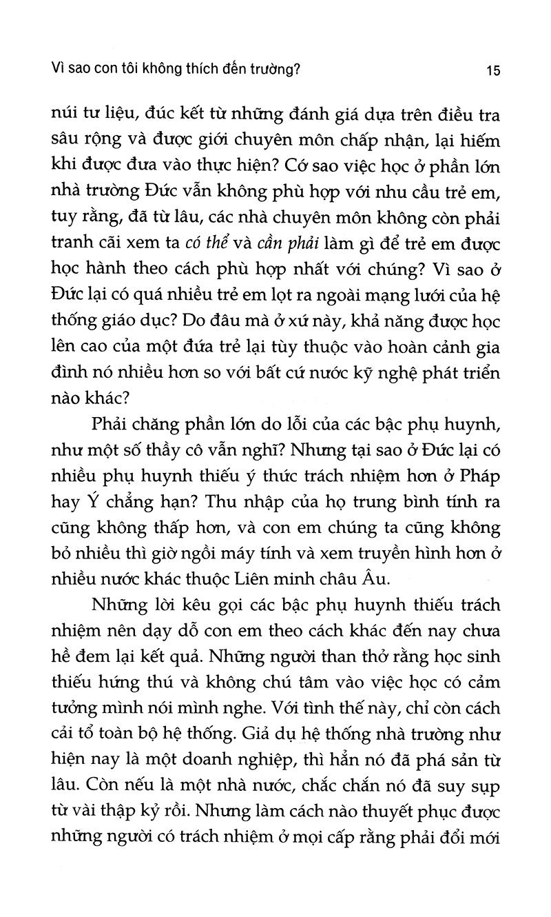 Vì Sao Con Tôi Không Thích Đến Trường?