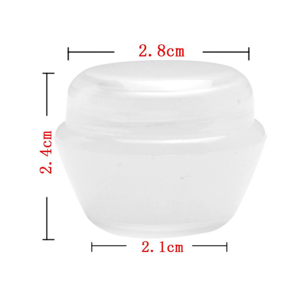 10PCS Cosmetic Empty Jar Pot Makeup Cream Lip Balm Container Box Tube Bottle Plastic Portable Refillable