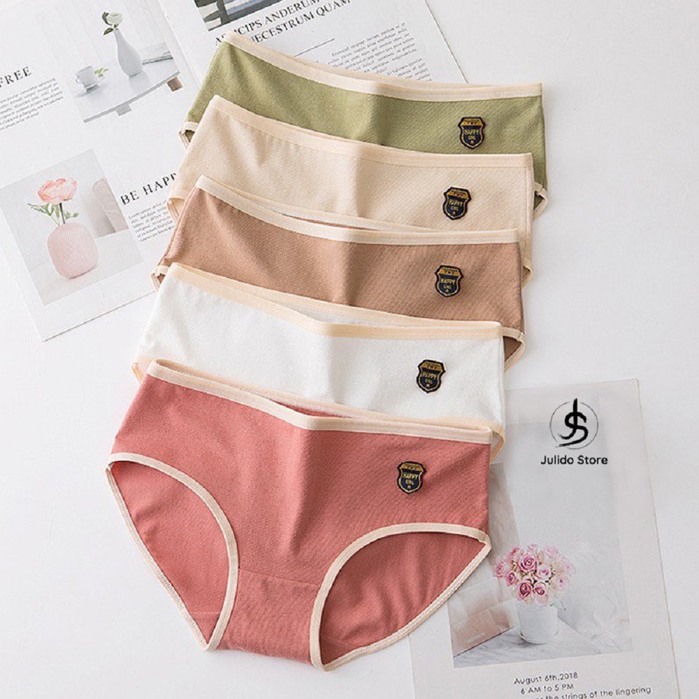 Bộ 5 Quần Lót Nữ Cotton thông hơi họa tiết ép lạnh Thời Trang Cho Nữ Julido Store, mẫu được các chị em yêu thích A3