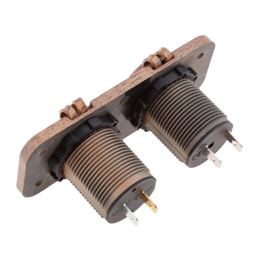 Car Caravan Dual USB Phone Tablet Charger Cigarette Lighter Port