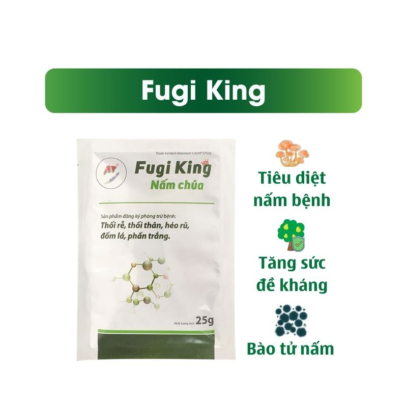 Thuốc Trừ Nấm Sinh Học Trừ Bệnh Đạo Ôn, Thối Rễ, Thán Thư, Thối Thân Tăng Sức Đề Kháng Cho Cây - Fugi King 25g