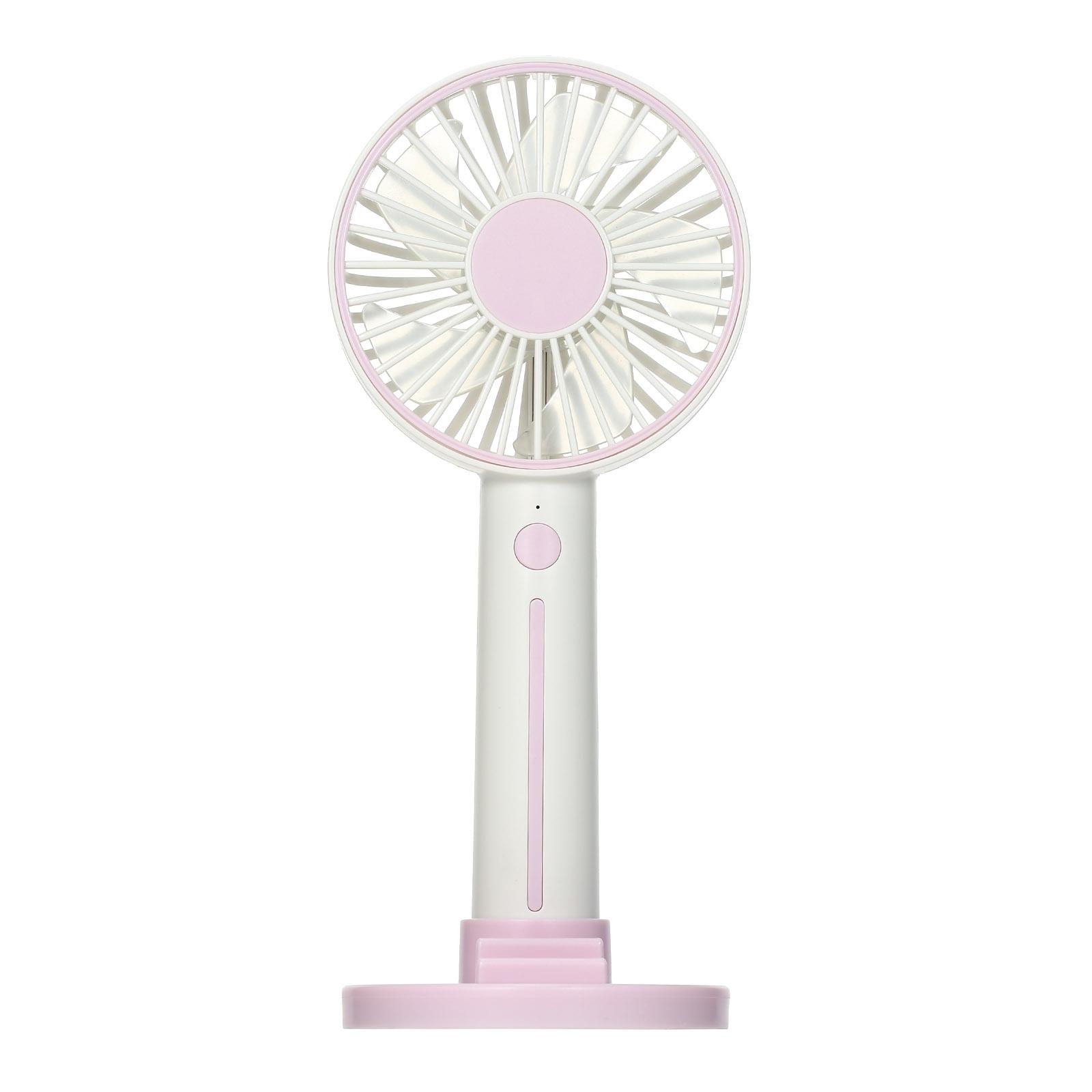 Quạt cầm tay mini 3 chế độ gió, sạc USB, có giá đỡ gương, bút để trên bàn