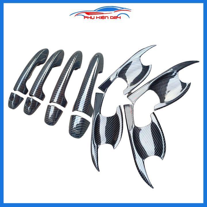 Ốp tay hõm Vios 2019-2020-2021-2022 vân carbon/mạ crom chống trầy bảo vệ cửa xe ô tô