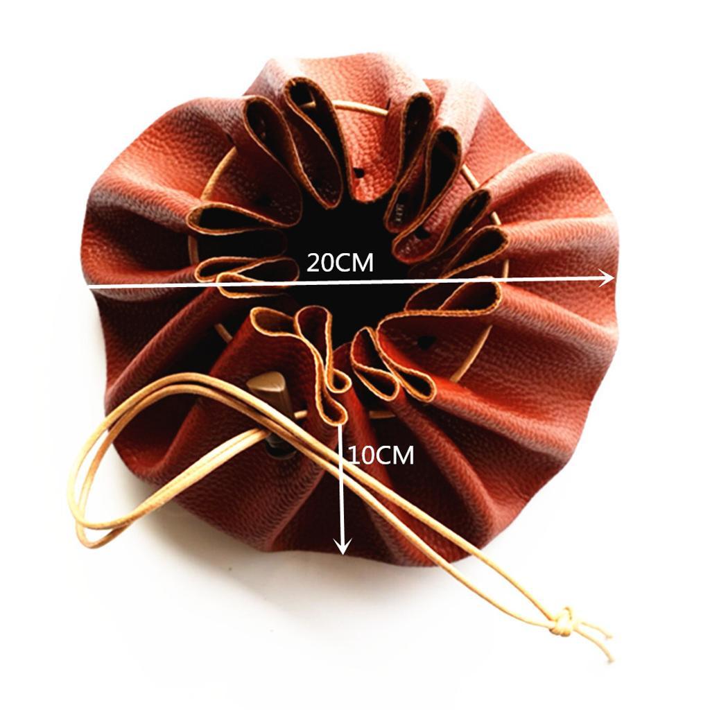 2pcs Folding 15'' Portable Drawstring Pouch Storage Bag for Camping Picnic Travel