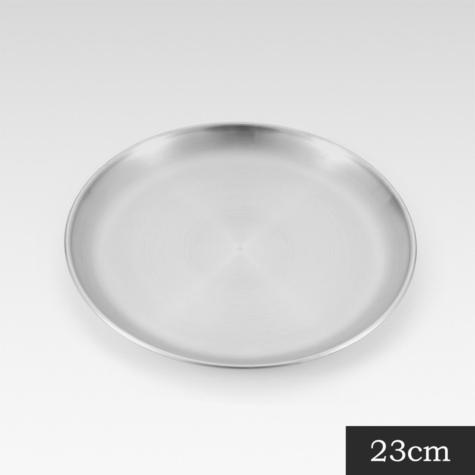 Stainless Steel Plate Set 5 Pieces Portable Dinnerware BPA Free Plates for Outdoor Camping, Hiking, Picnic, BBQ, Beach