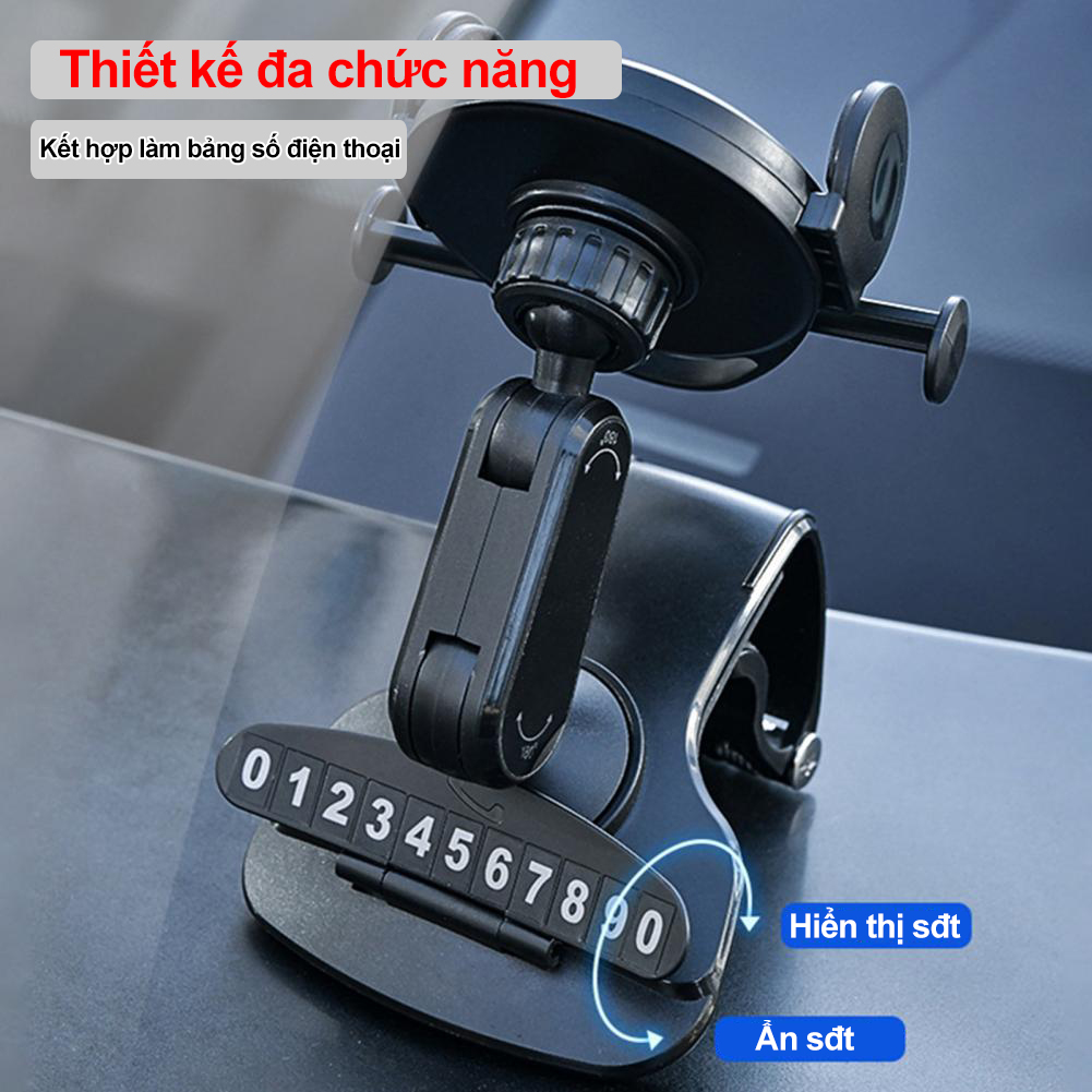 Giá đỡ điện thoại trên ô tô - Xoay 360 độ, chống rung hiệu quả