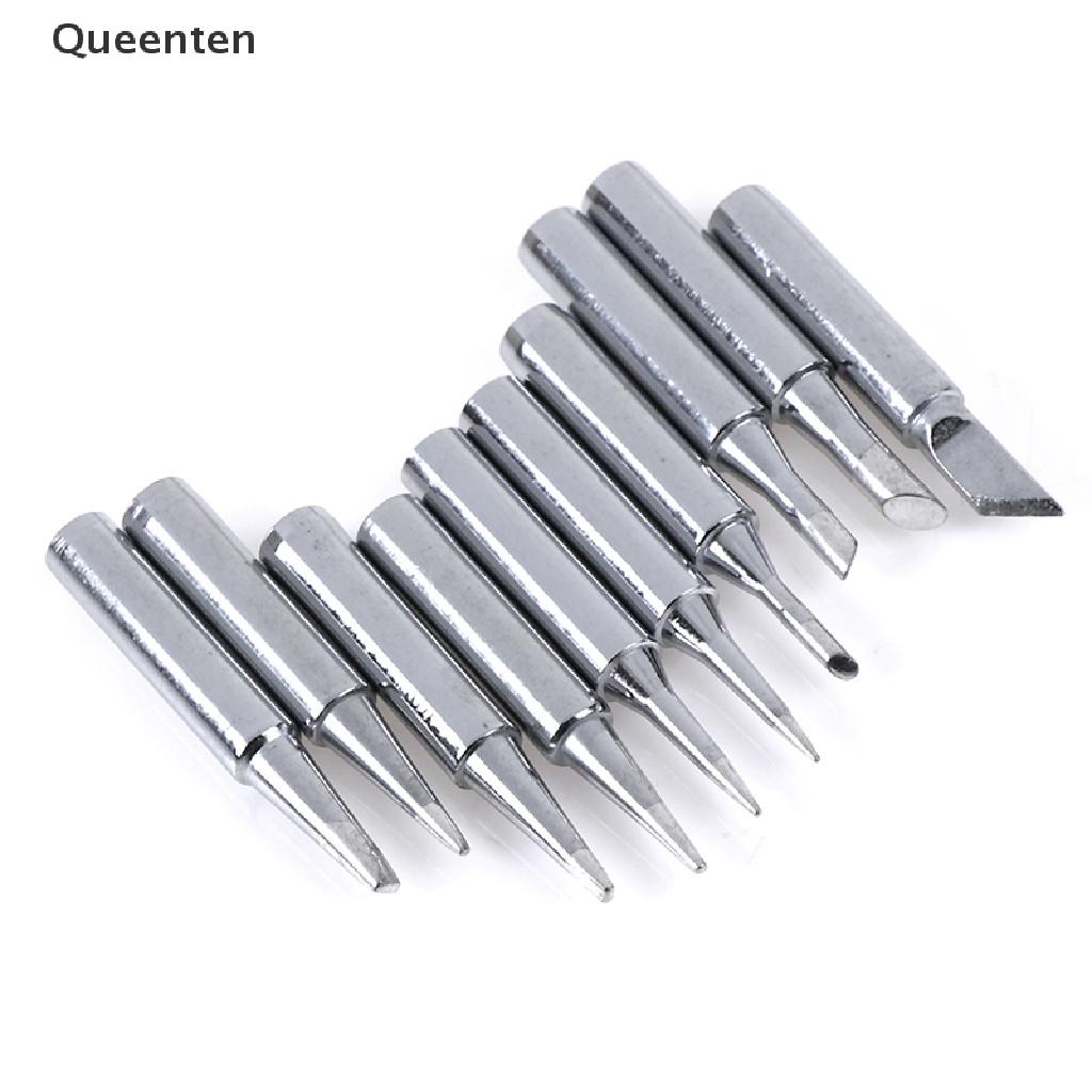 Queenten 10pcs constant-temperature common solder soldering iron tip for 900m 963 station QT