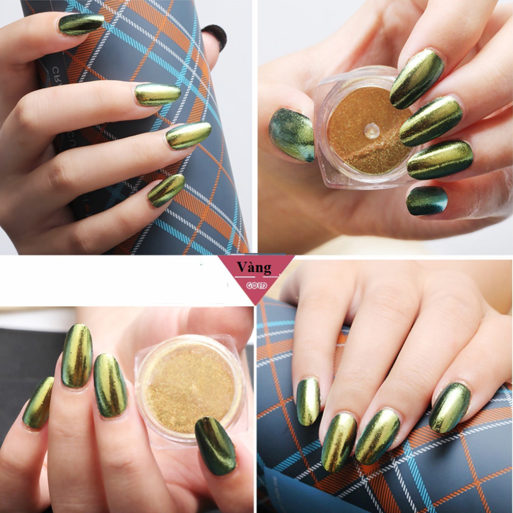 Bột Tráng Gương Nail Mạ Kim Loại, Trang Trí Móng Phong Cách Thời Trang, Nổi Bật, Dễ Sử Dụng Sáng Tạo Theo Ý Tưởng Nghệ Thuật