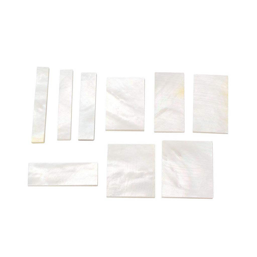 Sunnimix 1 Bộ Ván Trượt Ngón Tay Fretboard Ốp Hoa Chất Liệu Chấm Cho Đàn Acoustic Guitar Điện Phần Tự Làm, Trắng