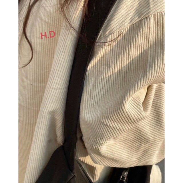 Áo sơ mi dài tay chất nhung tăm nhiều màu xinh xắn , hàng nữ form rộng unisex ULZZANG