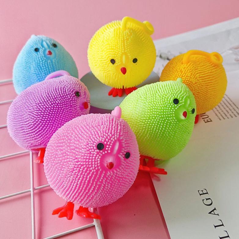 GÀ VÀNG phát sáng đồ chơi squishy bóp tay mềm mịn đàn hồi dễ thương giải tỏa căng thẳng