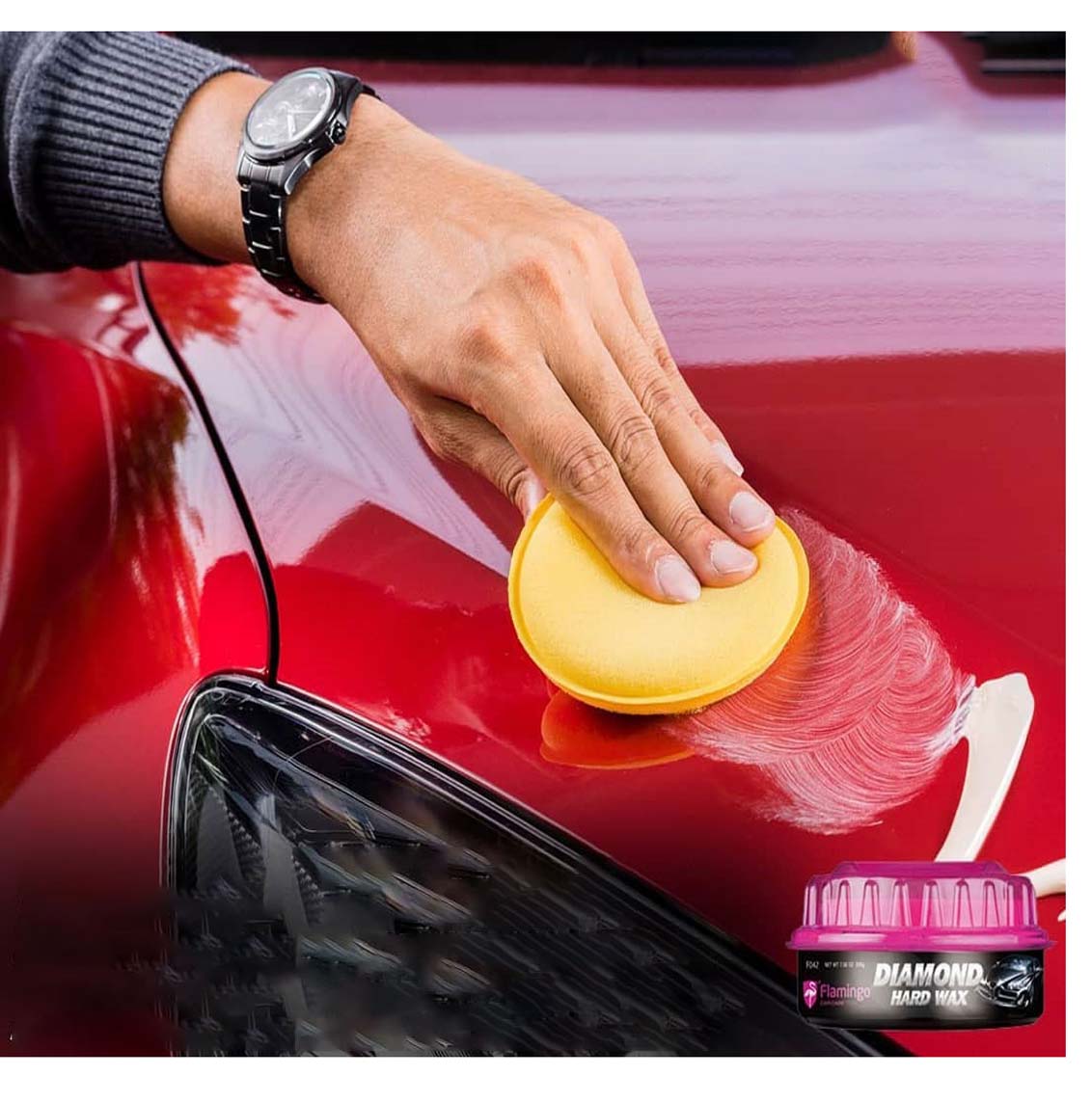 Sáp Dưỡng Bóng Sơn Xe Thương Hiệu Flamingo F042 Polish car wax