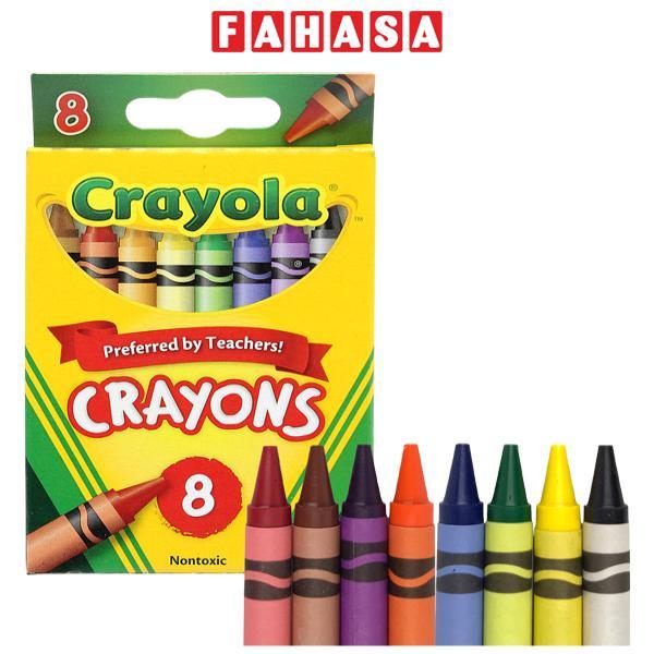 Hộp 8 Bút Sáp Màu Crayon - Crayola 523008