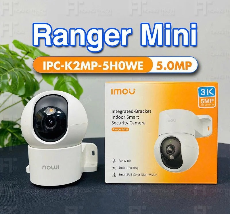 Camera Wifi imou Ranger Mini K2MP 5MP, Quay Quét Trong Nhà, Đàm Thoại 2 Chiều, Màu Ban Đêm - Hàng chính hãng