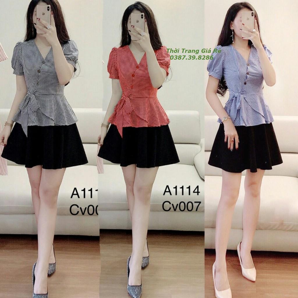 ÁO CỔ V THẮT NƠ EO XINH XẮN