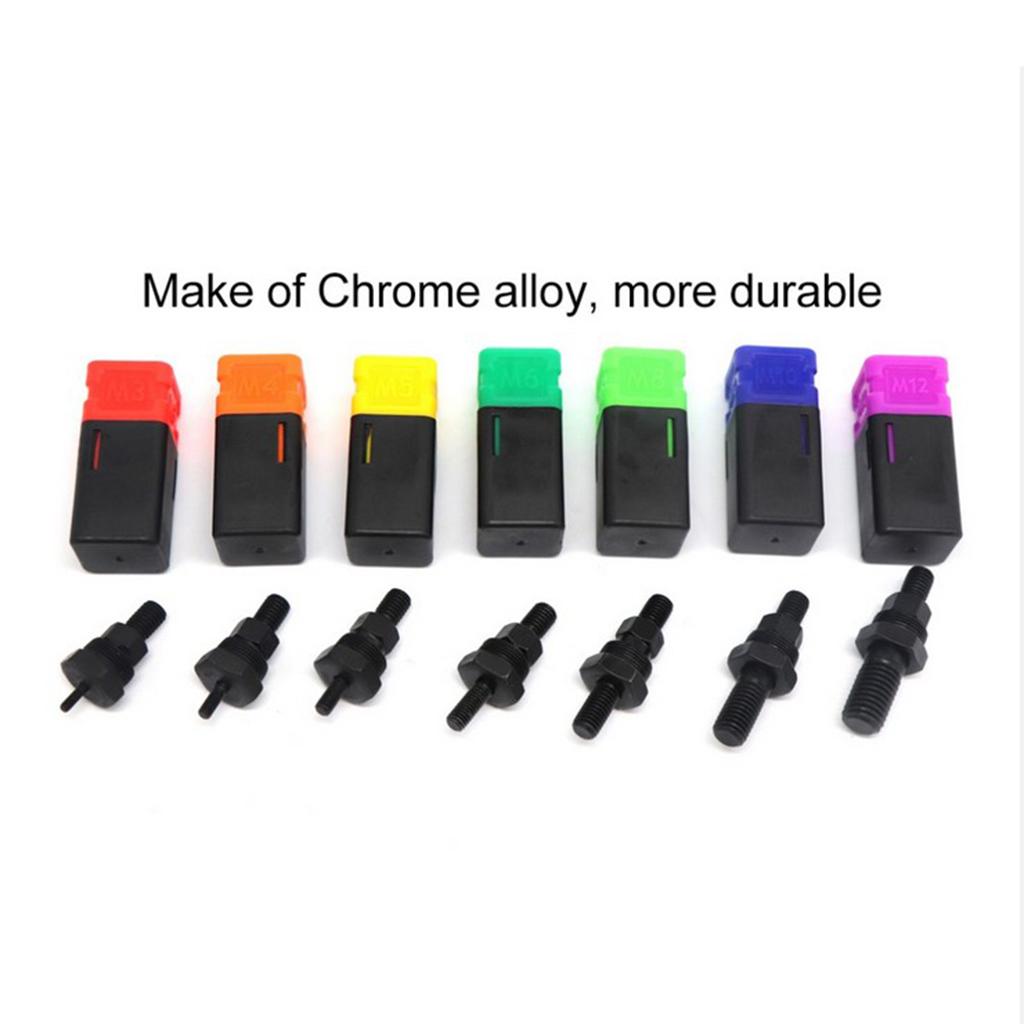 Set of 13 Steel Riveter Nut  Mandrel Rivet Tip Spare Part Hand Tools