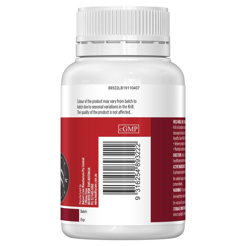 Healthy Care Wild Krill 1500mg 30 Soft Capsules