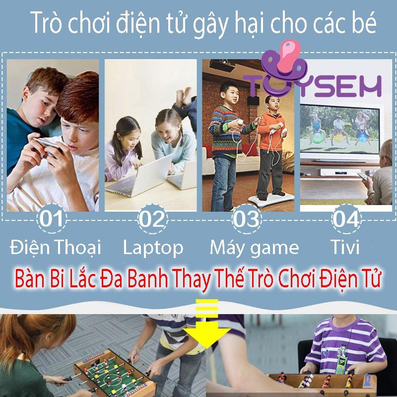 Đồ chơi bàn bi lắc cho trẻ 4 tay cầm 2 người - Bộ trò chơi trẻ em đá banh bóng bàn - Quà tặng sinh nhật cho bé