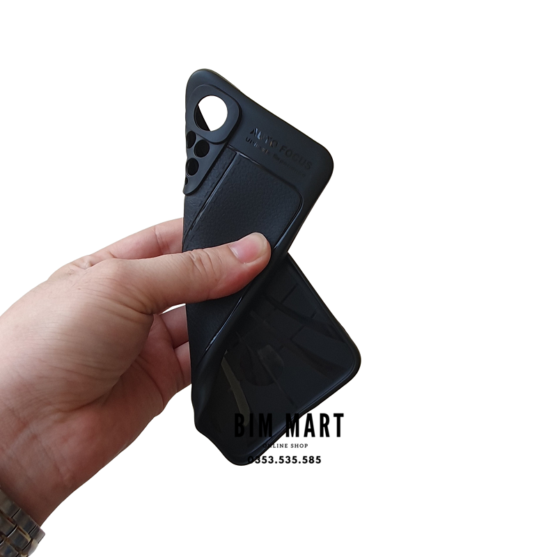 Ốp lưng Auto Focus dành cho Xiaomi POCO M4 Pro 4G silicon vân da - Hàng Nhập Khẩu