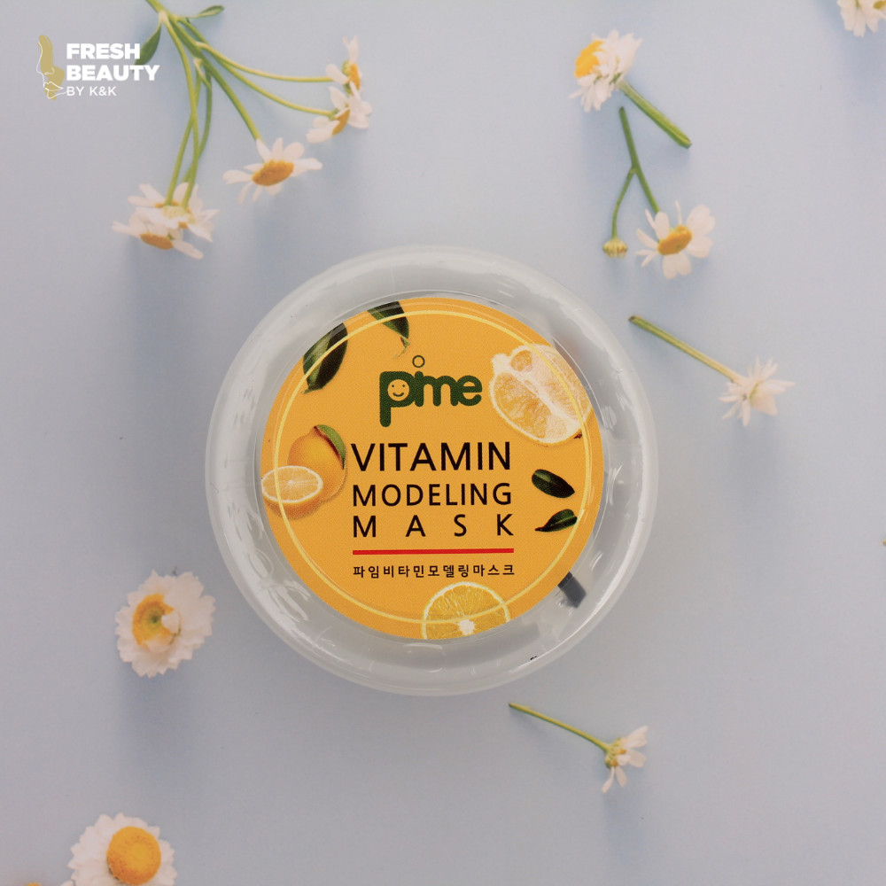 Mặt nạ dẻo Pime Vitamin C Modeling Mask trắng da, giảm nám, làm mờ sắc tố, hạn chế dầu thừa, mụn 25g