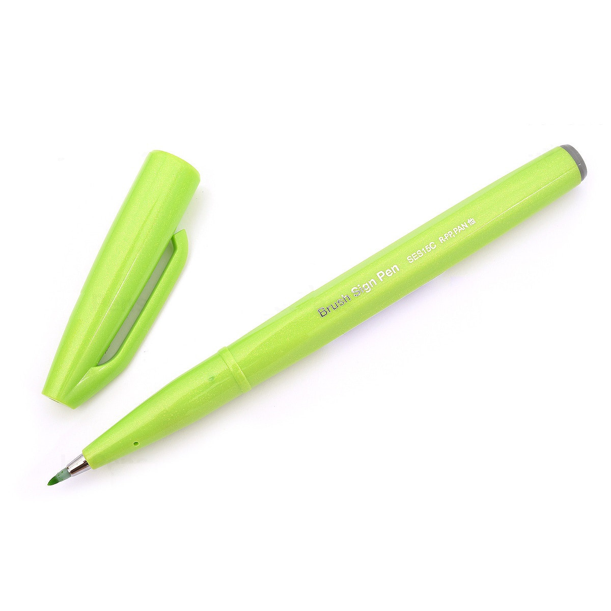 Bút lông viết chữ calligraphy Pentel Fude Touch Brush Sign Pen - Màu xanh lá mạ
