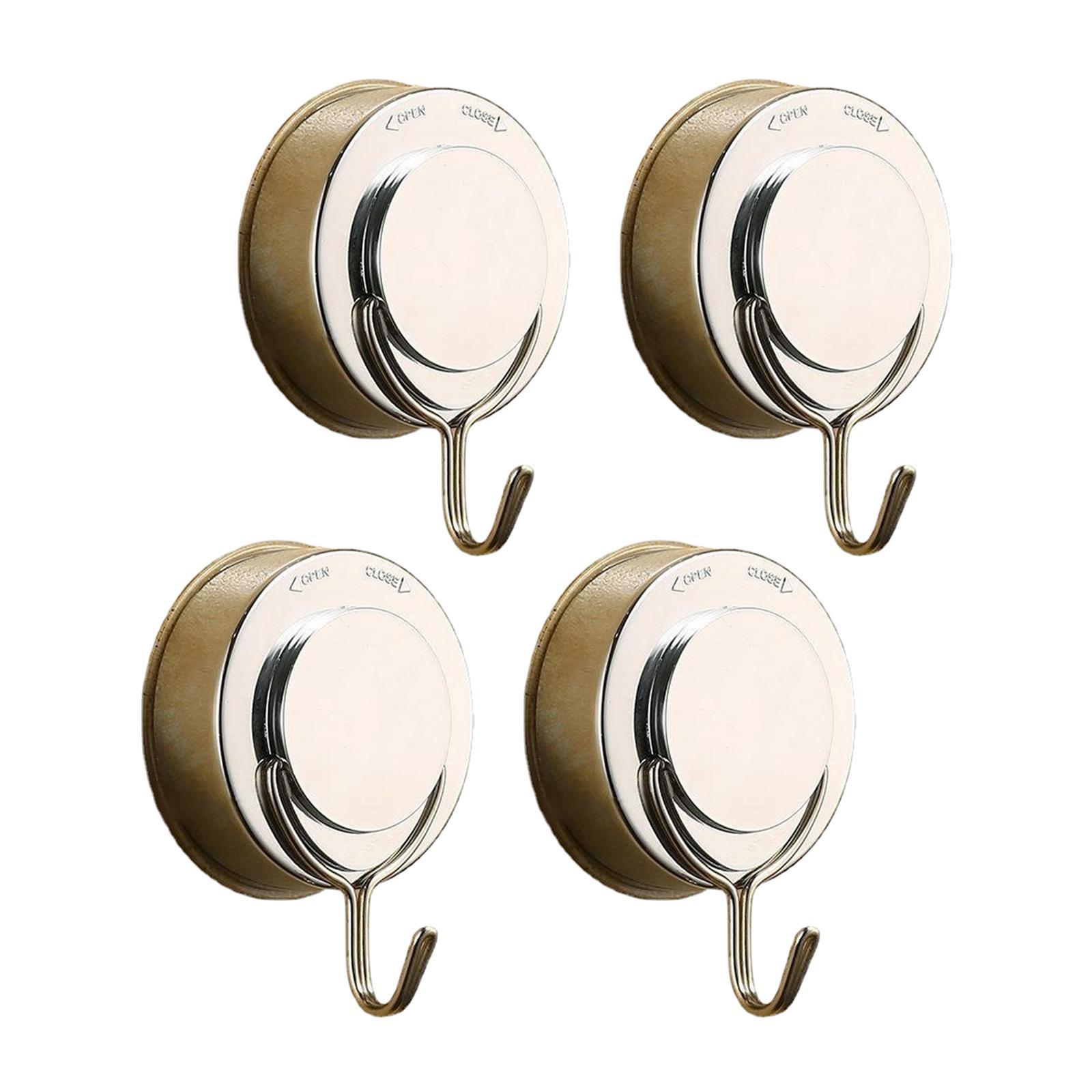 4 Pieces Suction Cup Hooks Strong Vacuum Cup Hanger for Living Wall Bathroom