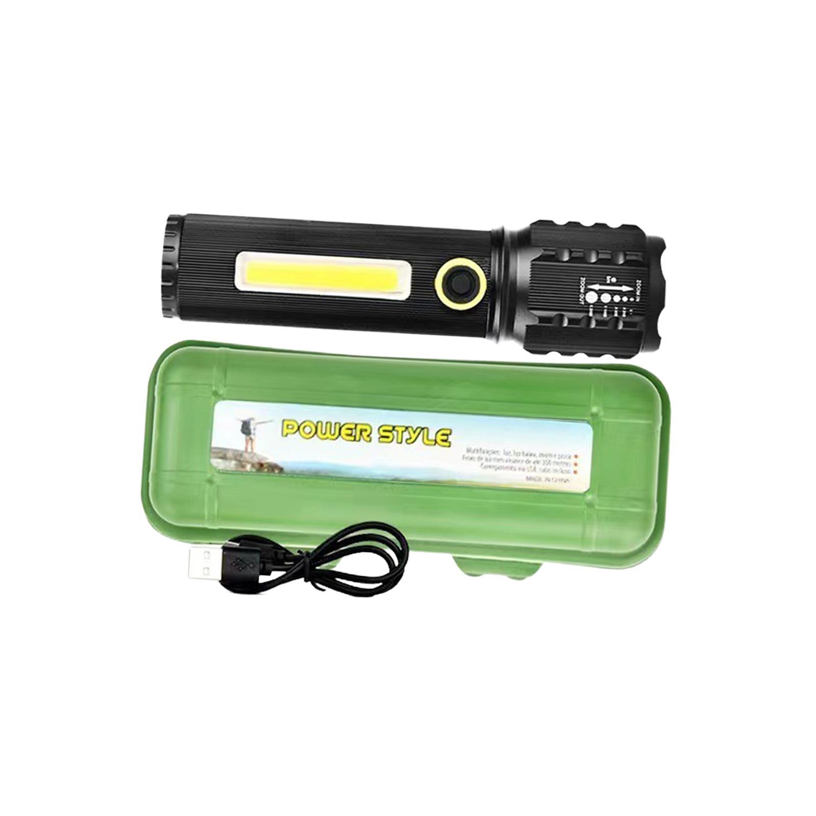 LED Flashlight Pocket Flashlight Small Flashlight Flash Light Compact USB LED Torch Lantern Handheld Torch Light for Camping Car Home Garage