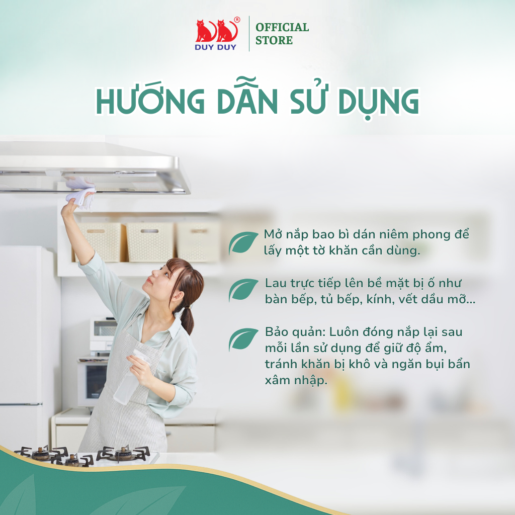 Khăn lau bếp Angela vải bi 30 tờ (24x31cm) hương chanh diệt khuẩn và khử mùi tối đa