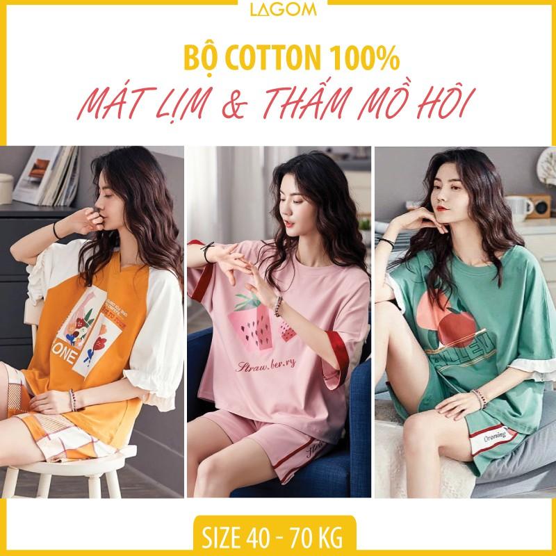 Bộ Mặc Nhà Nữ Mùa Hè Cotton Đẹp