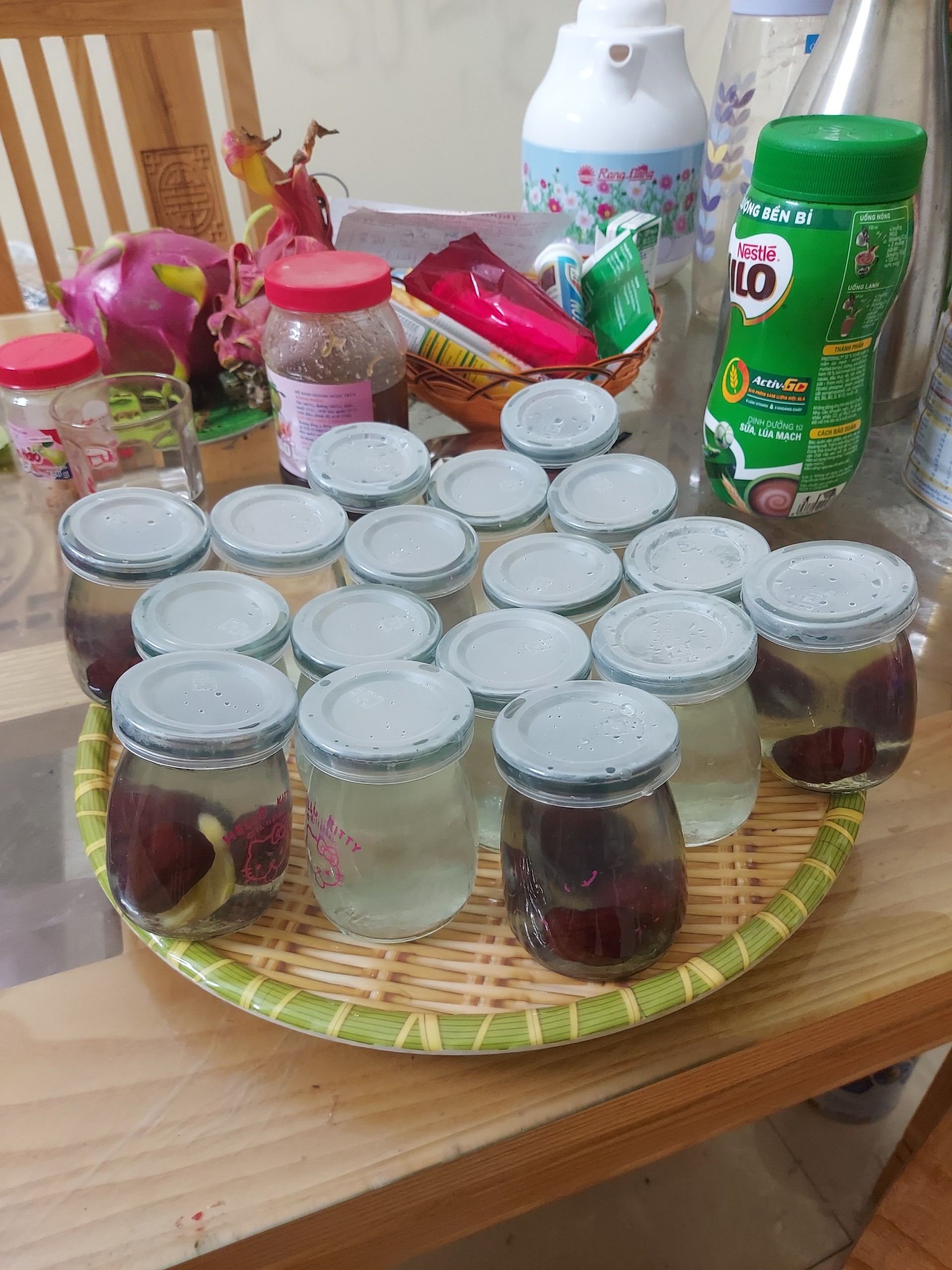 Hũ đựng sữa chua, chưng yến set 12 hũ 100ml