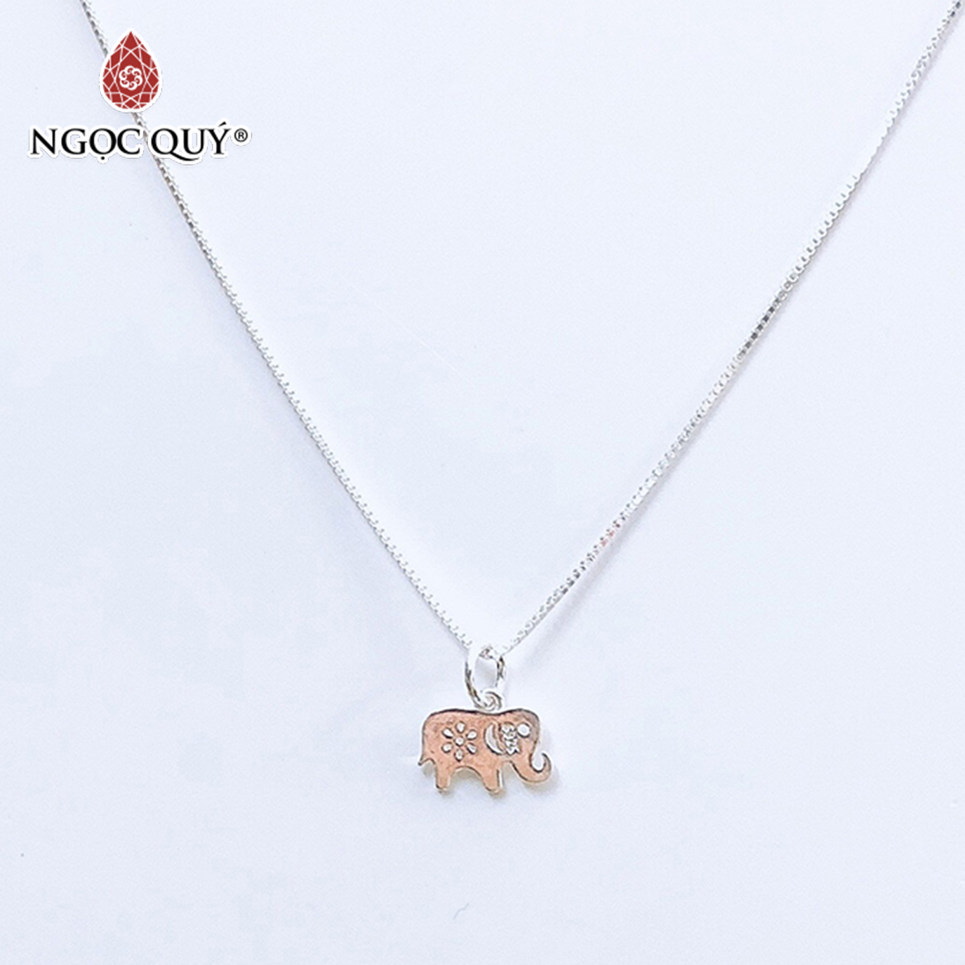 Dây chuyền bạc mặt con voi - Ngọc Quý Gemstones