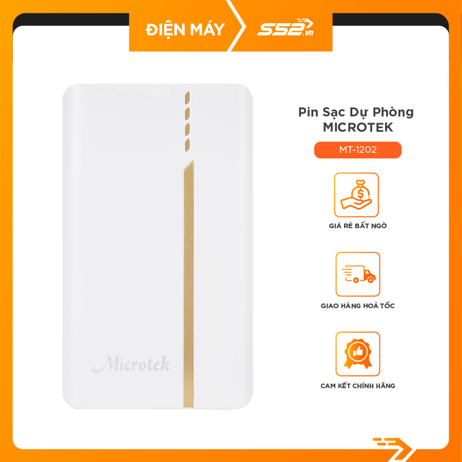 Pin Sạc Dự Phòng Microtek MT-1202 - Hàng Chính Hãng