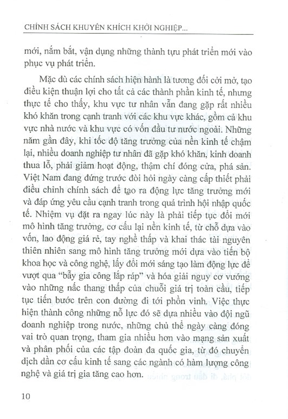 Chính Sách Khuyến Khích Khởi Nghiệp Doanh Nghiệp Của Việt Nam (Sách Chuyên Khảo)